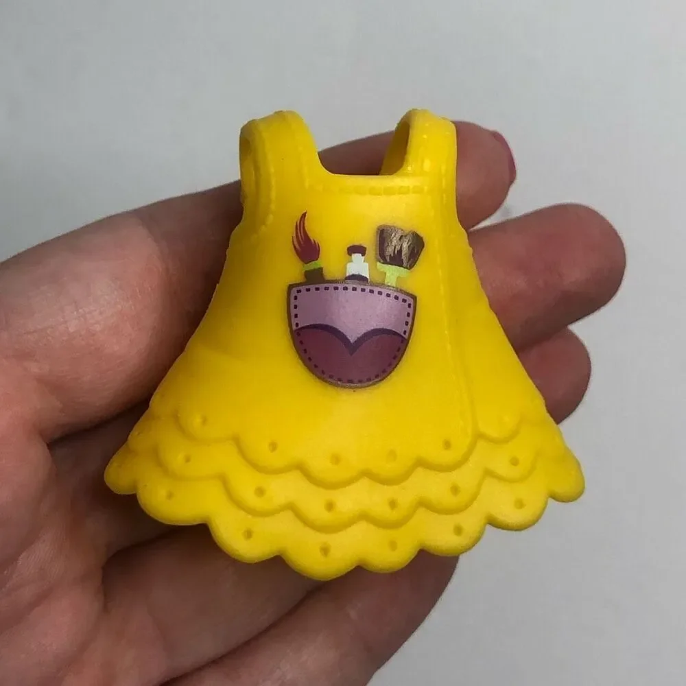 yellow rubber doll dress paint brushes‎ artist doll action figure replacement